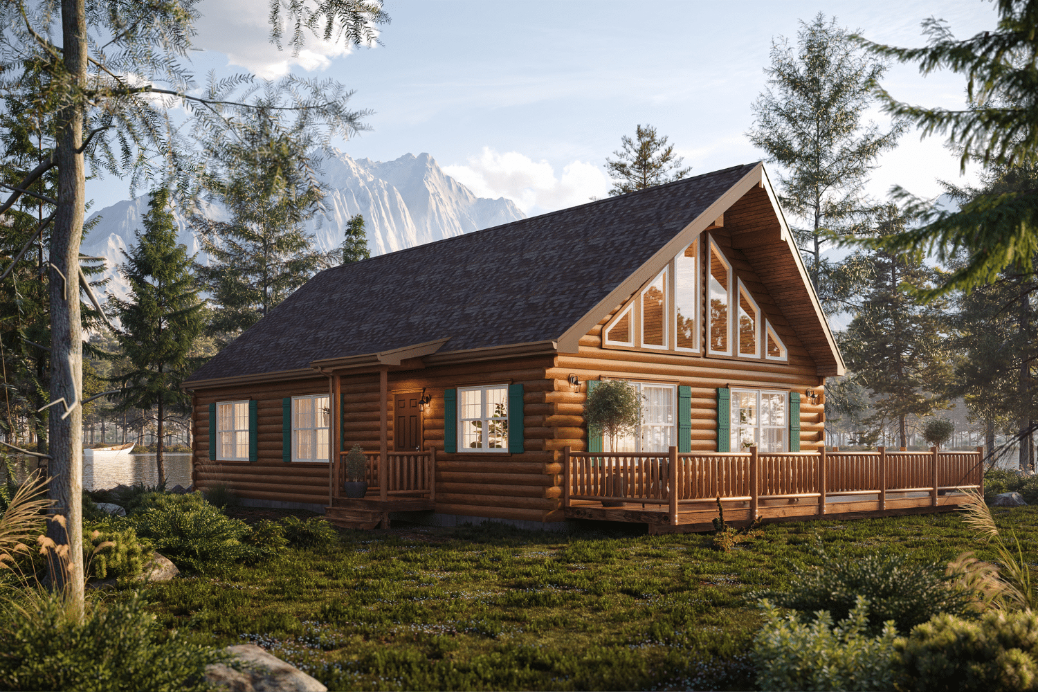 Chalet log cabin for sale created by Psy Homes