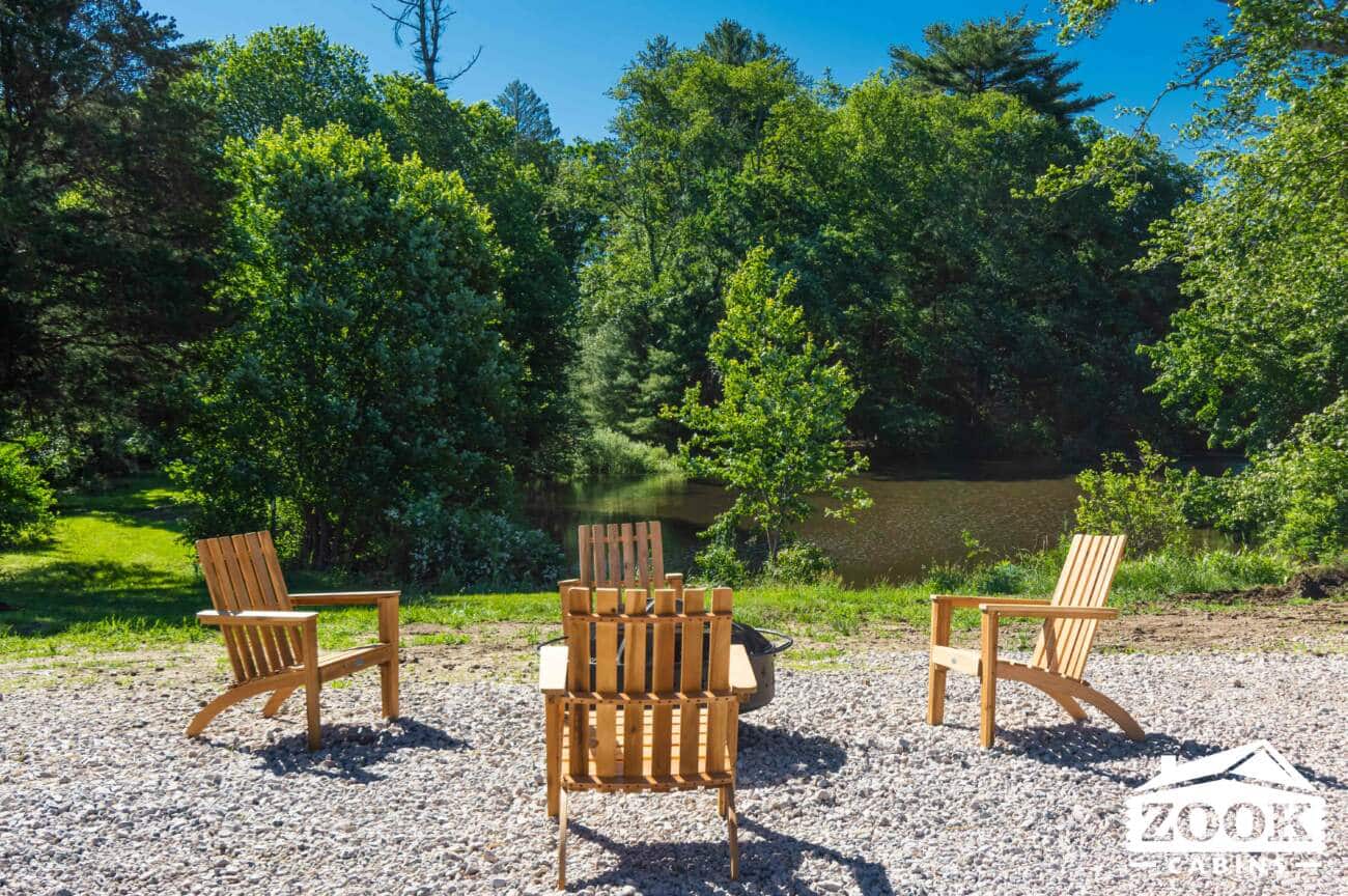 Picnic area at log home in south kingston ri