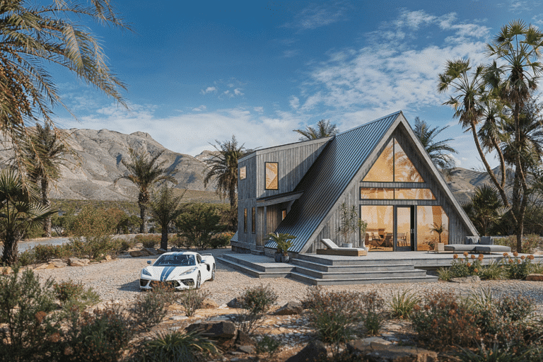 A frame 3 box full sized luxury cabins for sale on the east coast designed by Psy Homes