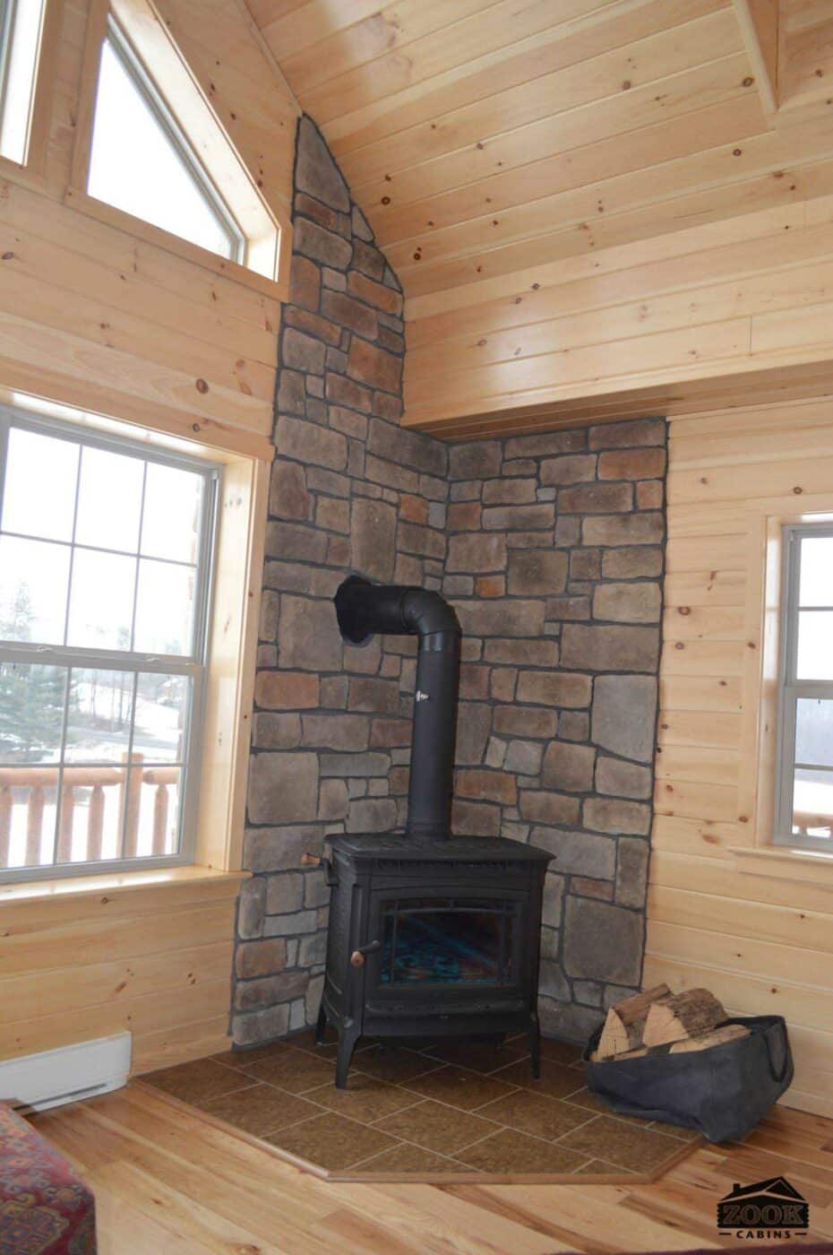 interior of amish modular cabins