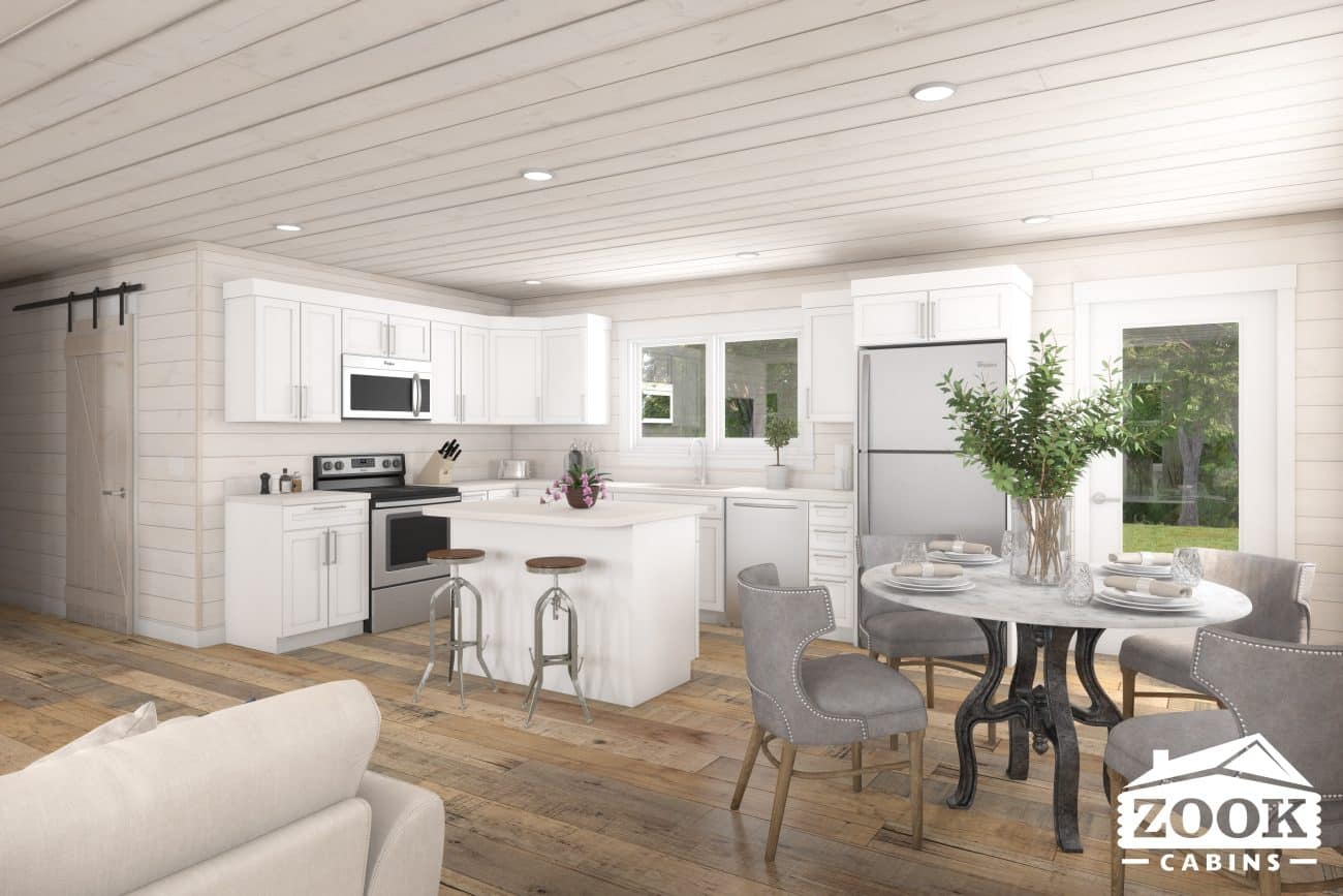 Franklin Modern Cabin Kitchen and great room