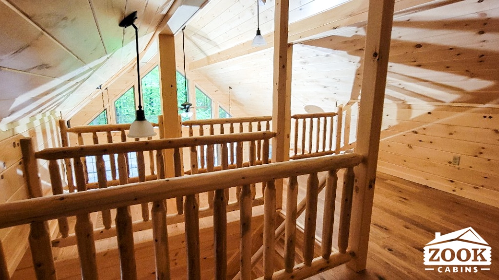 Upstairs interior Log Home in Ravenna MI