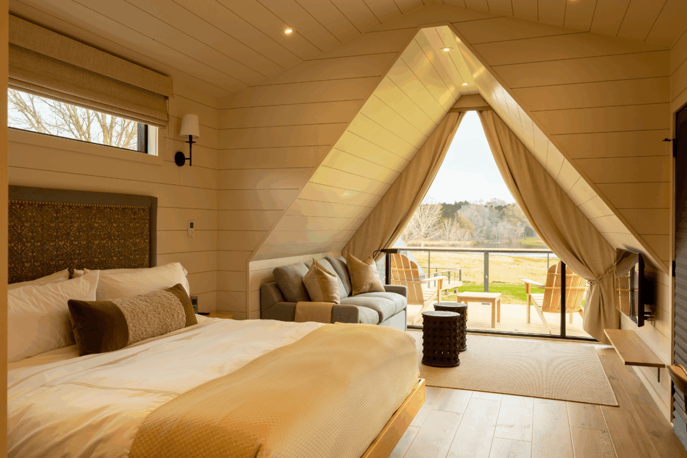 A Frame Studio Livingroom and Bedroom at Providence Hill in Jackson Mississippi