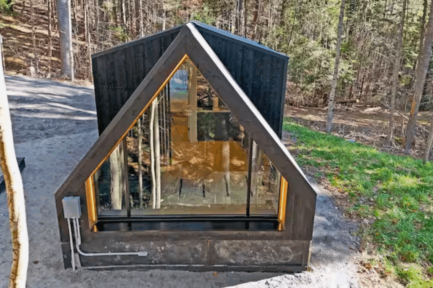 Wiscasset Maine home to A frame Zook cabins tiny park model home