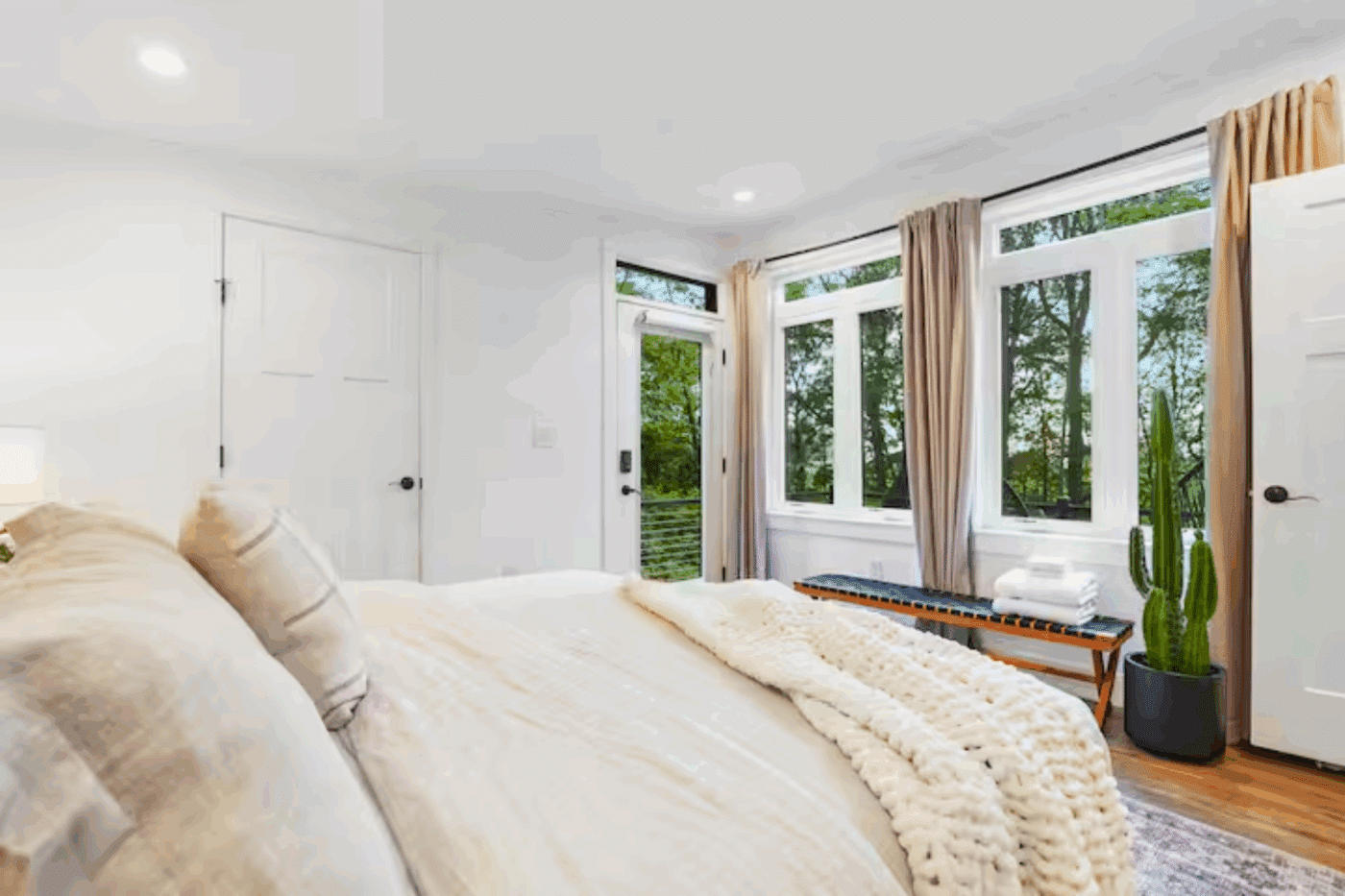 Sonoma HUD bedroom with large windows and closet