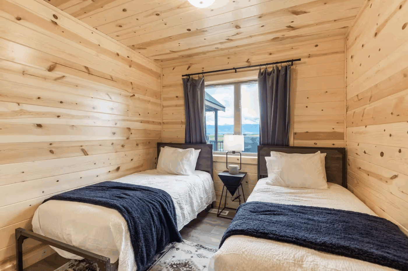 bedroom 3 on first floor of Canyon Lodge in Driggs Idaho built and designed with Psy Homes from Gap Pa