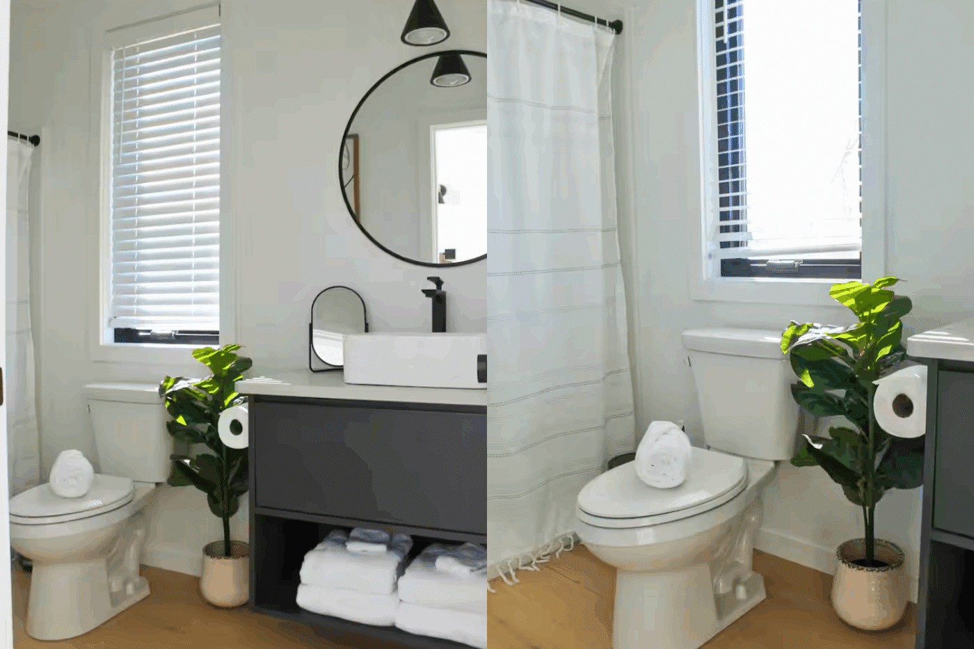 Park model A Frame built by Psy Homes in Sunbury pa with luxury bathroom