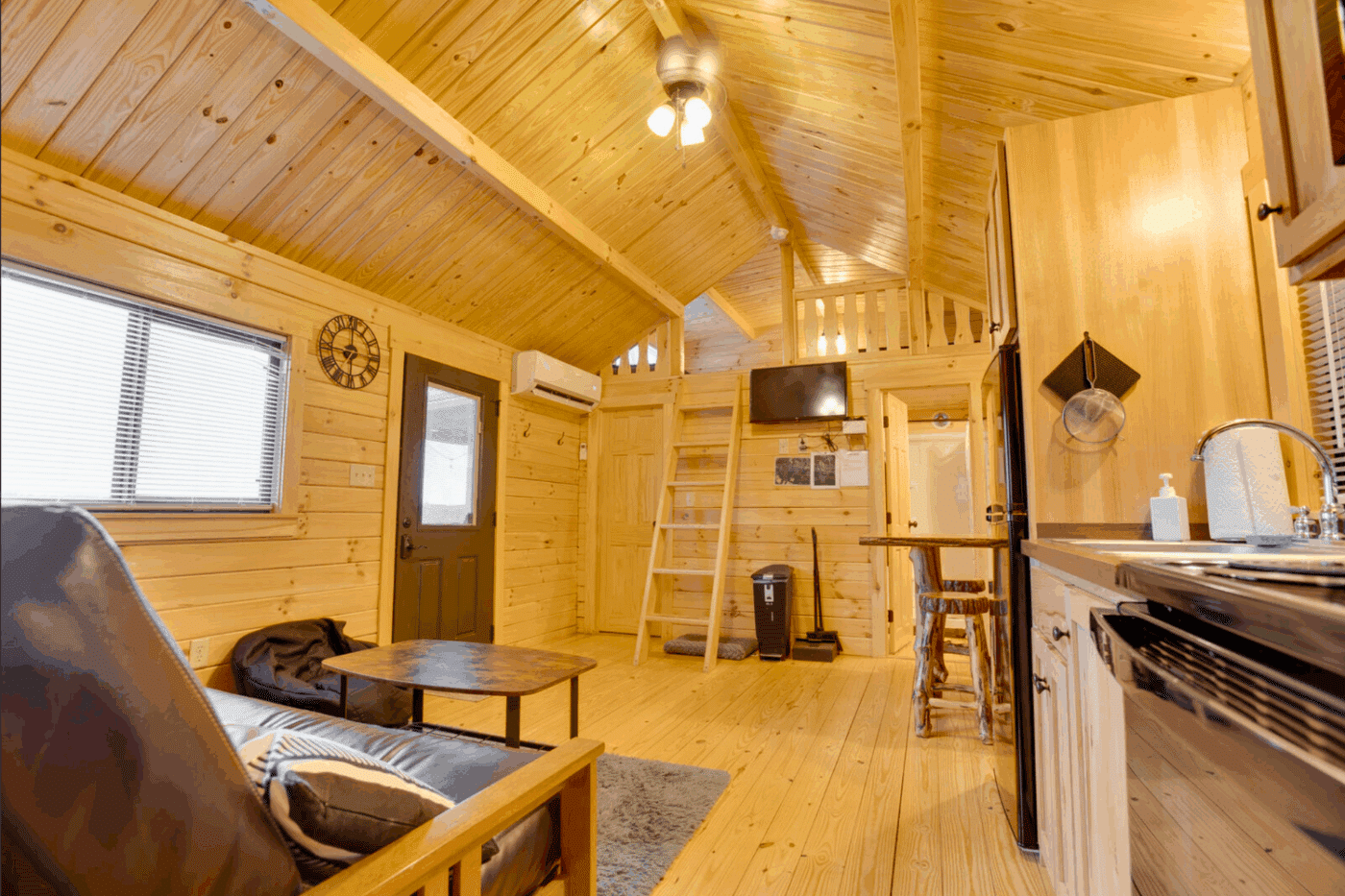 Psy Homes Pinecrest Park Model Tiny Home in Warfordsburg Pa living Common Area