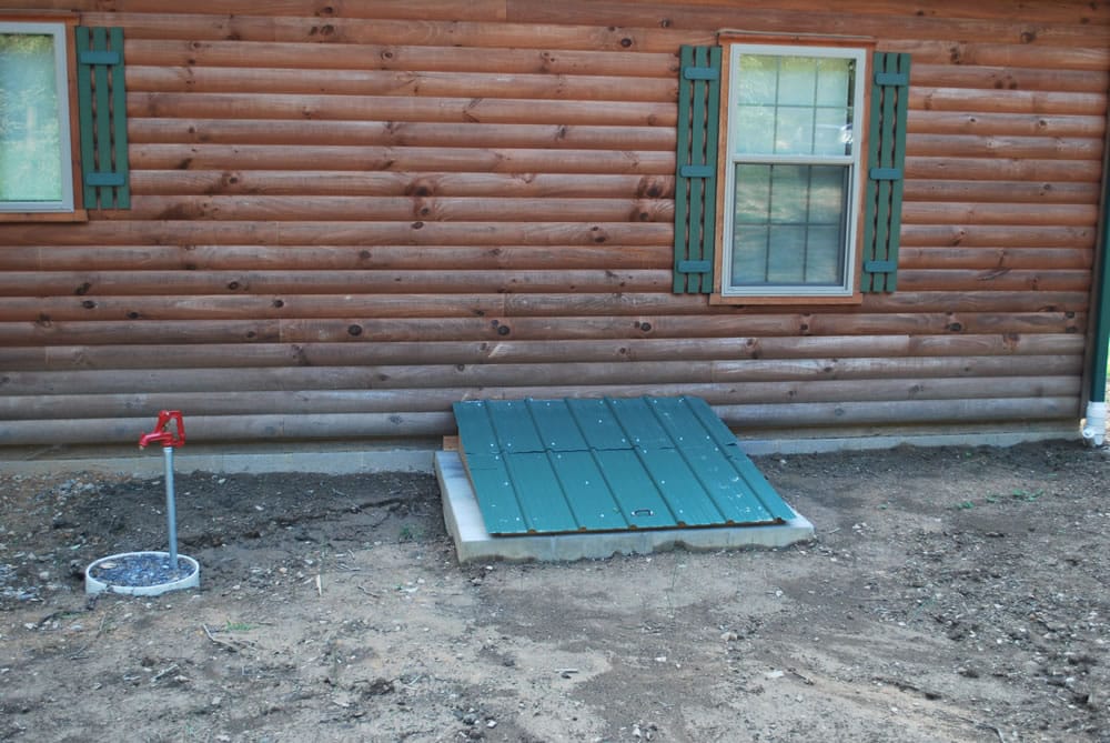 log home utility cover