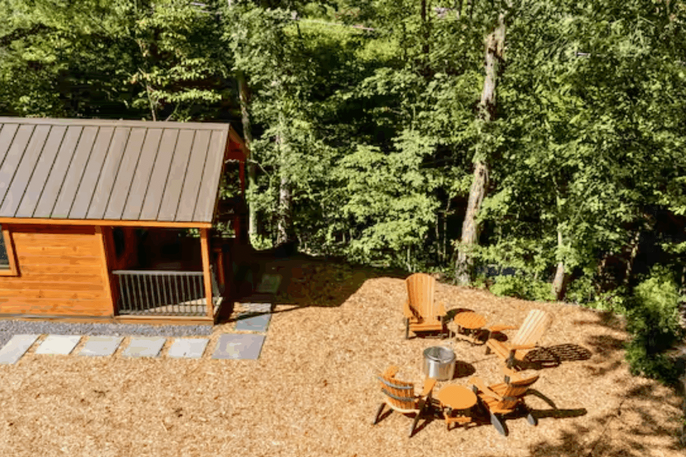 birds eye view of Studio park model tiny home in James creek PA studio 1