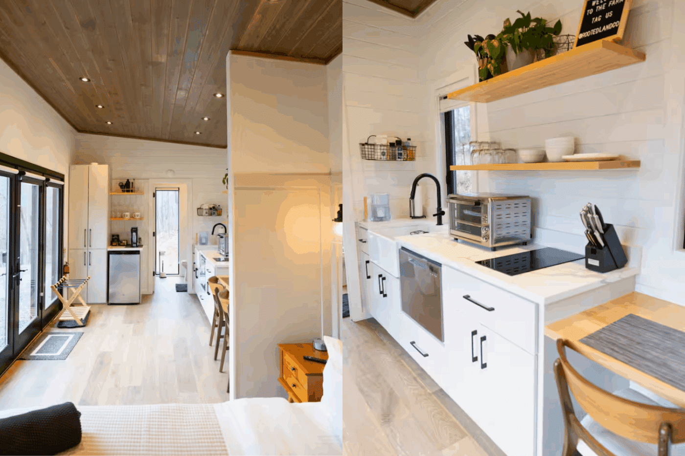 kitchen and storage area of Custom built Alpine 3 in Madison Vabuilt and designed by Psy Homes