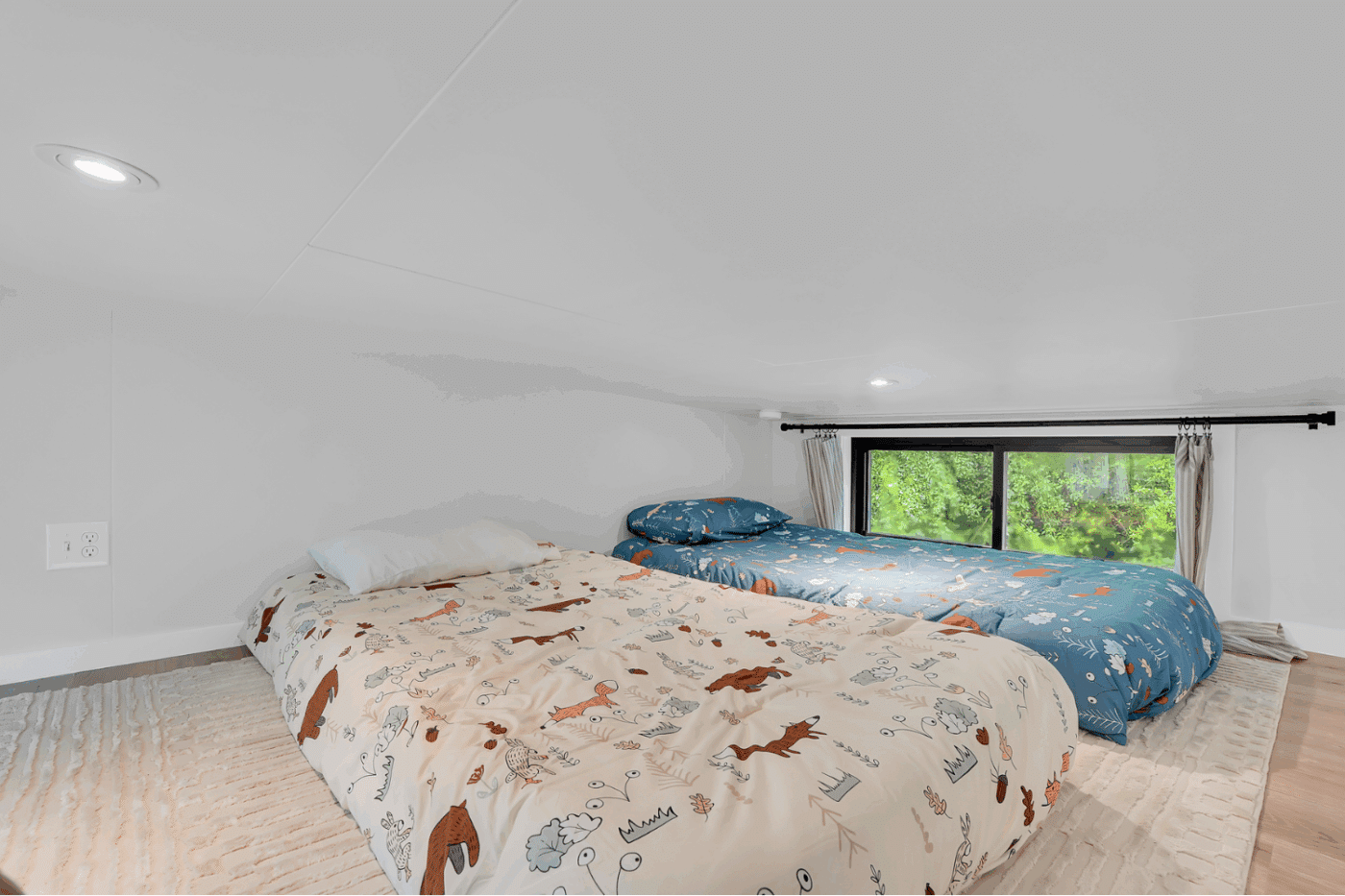 lofted sleeping area of campsite 14 cascade