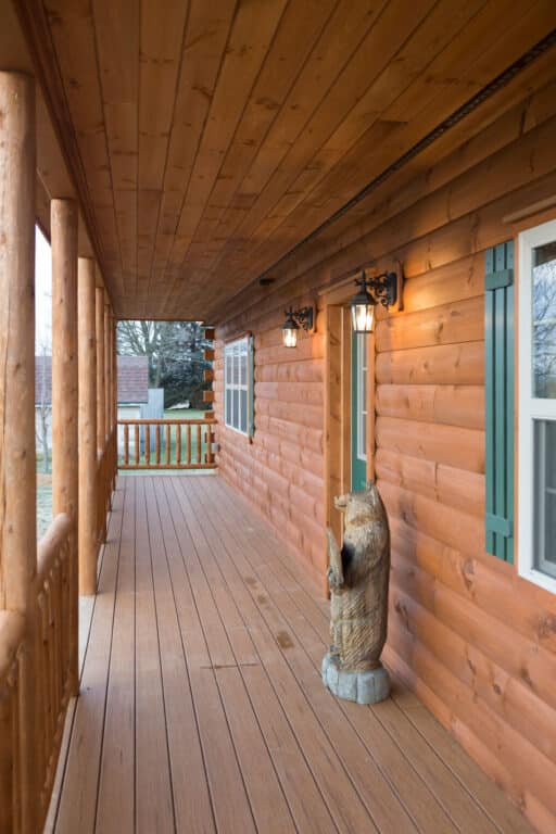 porch of cabin in jewett new york