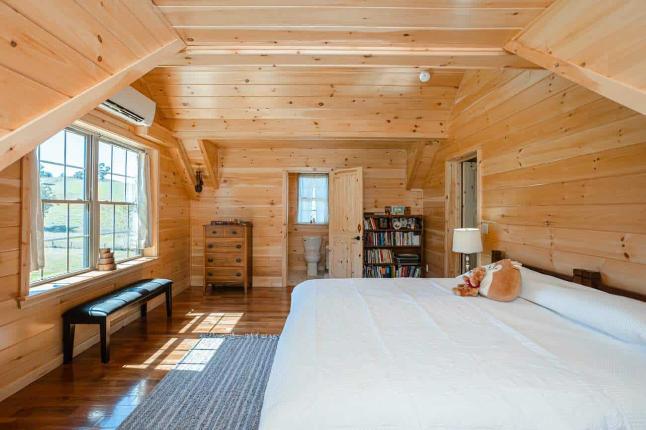 Bedroom in Log Home in Middlebrook Virginia