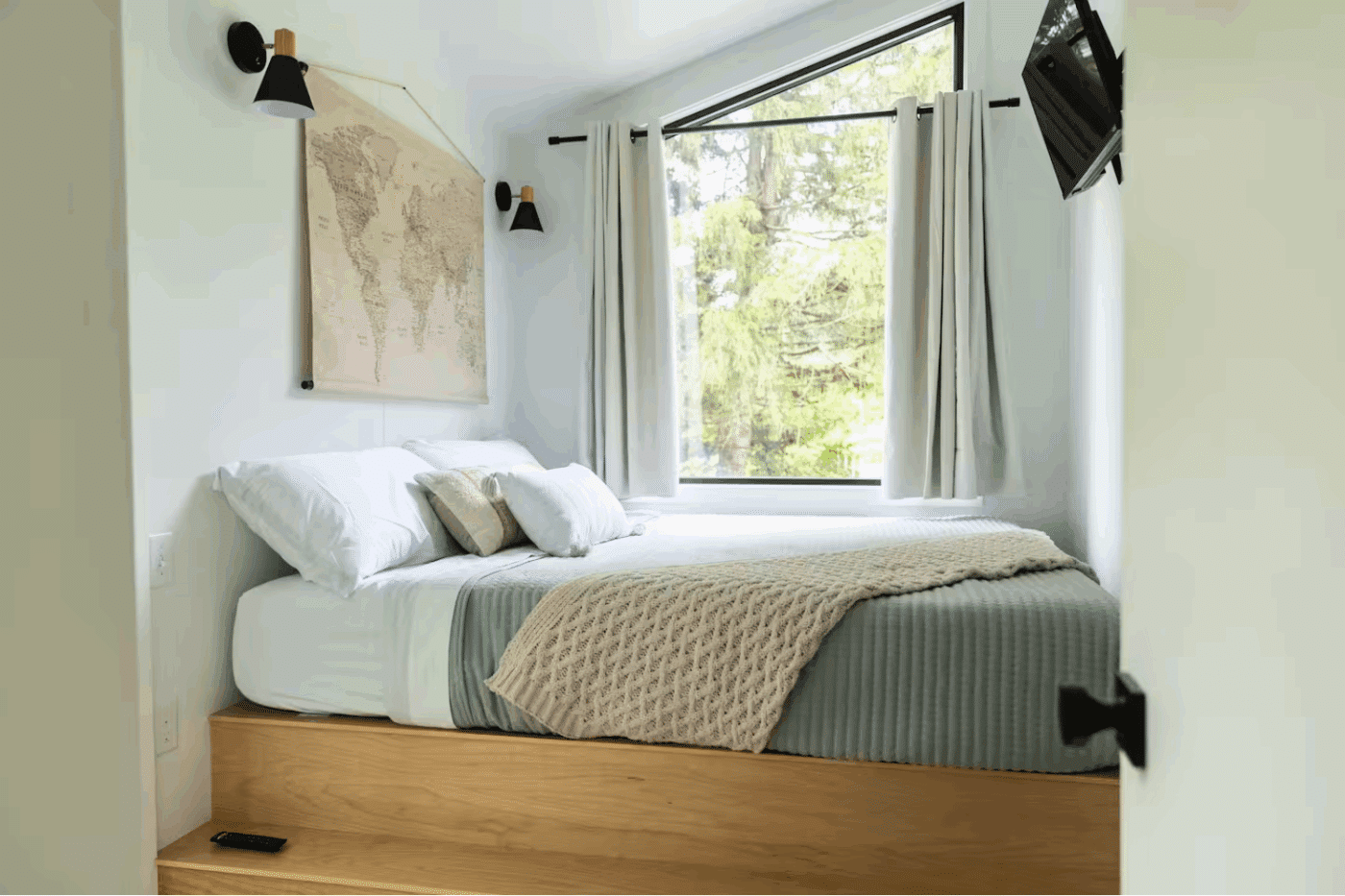 A frame park model tiny home in northern pa built and designed by Psy Homes