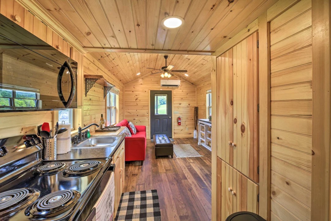 Park Model Homes interior kitchen and living area