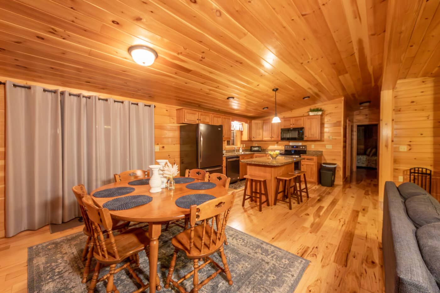 log cabin kitchen in jefferson nh