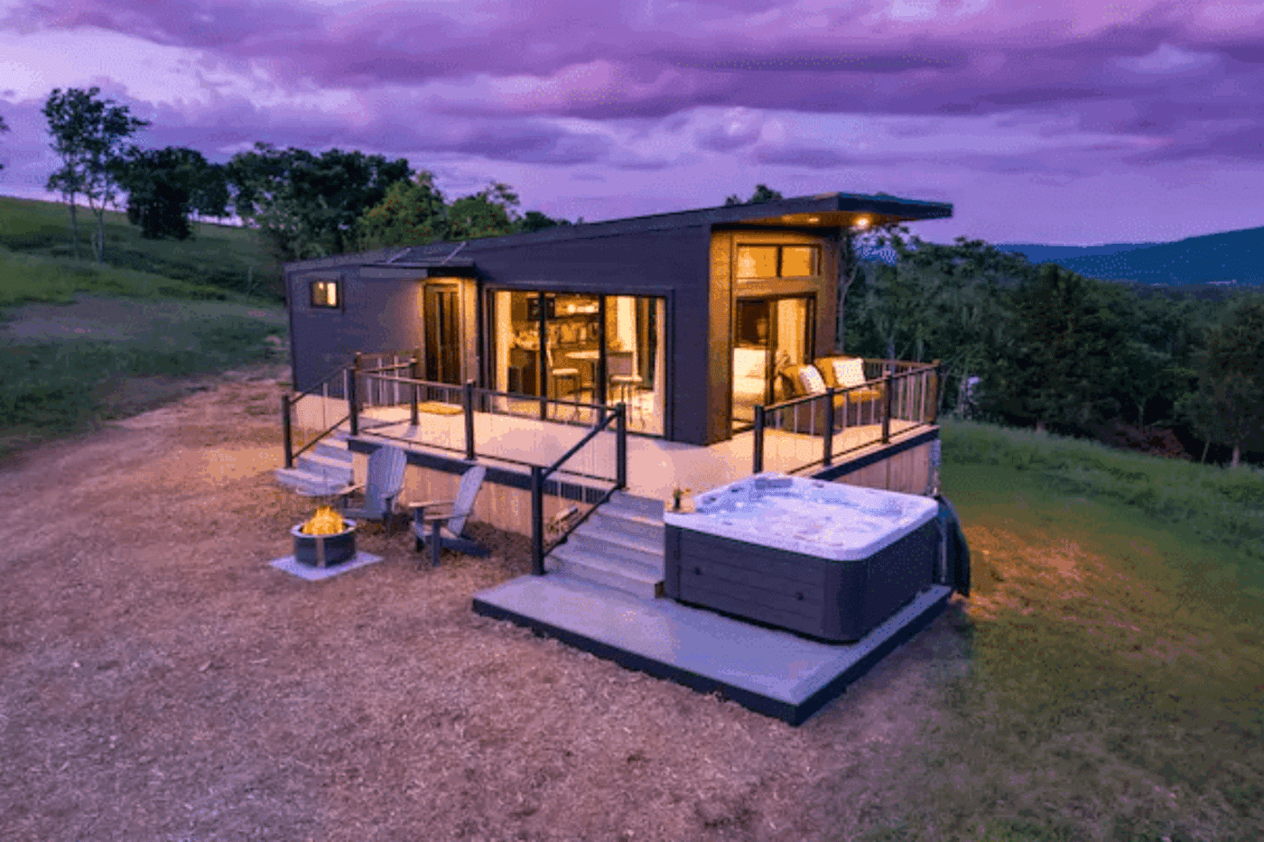 energy efficient lighting in Rockwood tiny home cabin