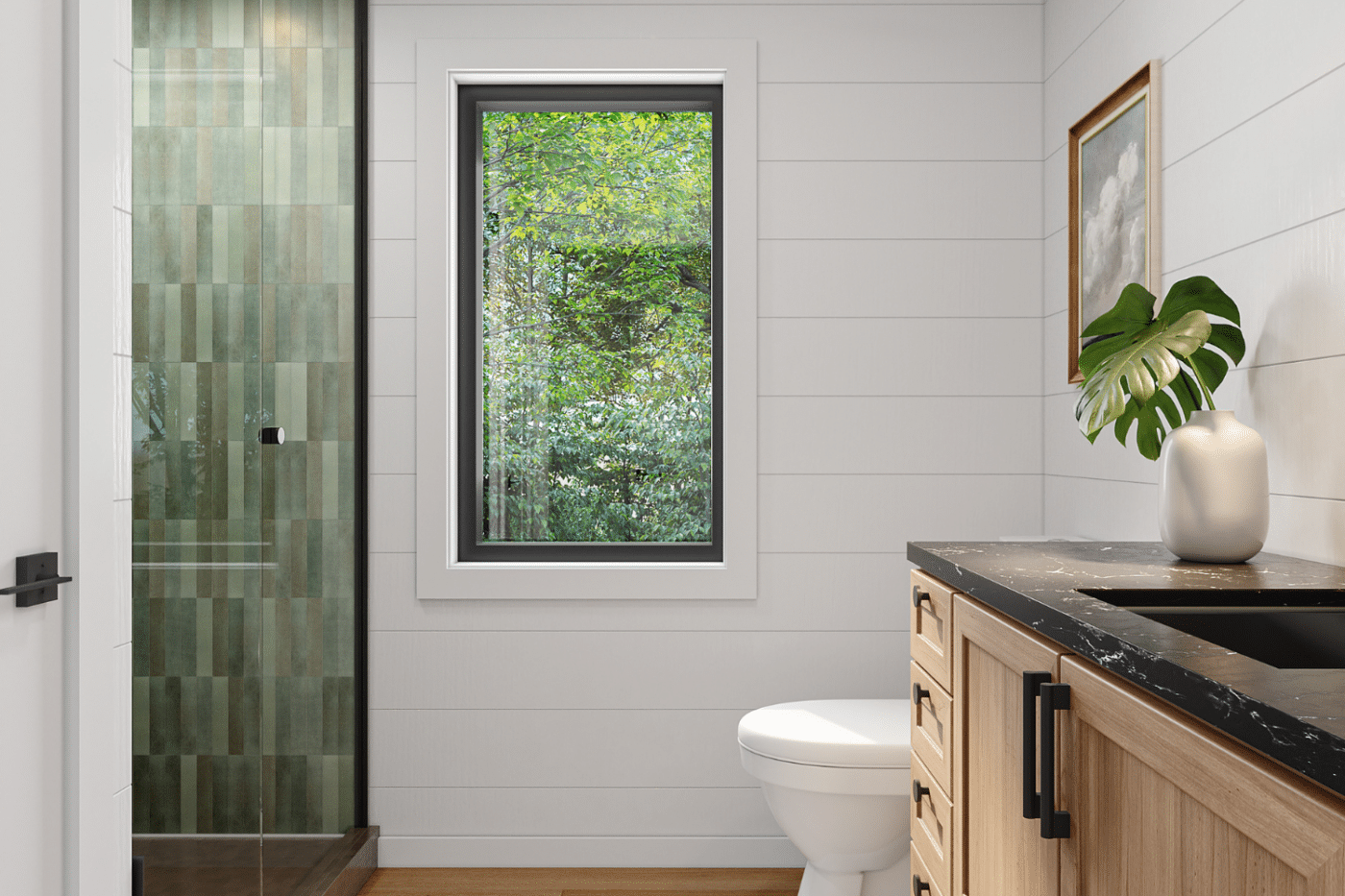 Walden Stack Baster Bathroom with Walk in Shower