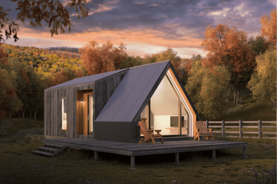 gray 1 bedroom a frame ADU