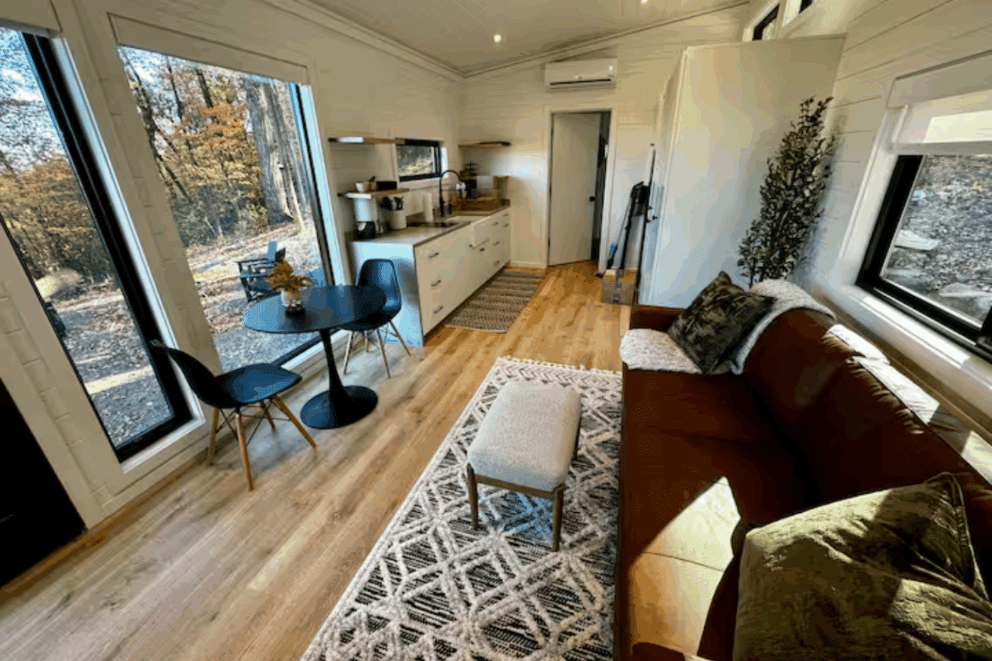 Luna park model in robesonia pa living room and kitchen