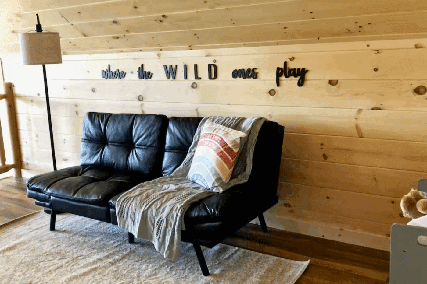 lofted area of Mountaineer Deluxe in Sarnac Lake New York