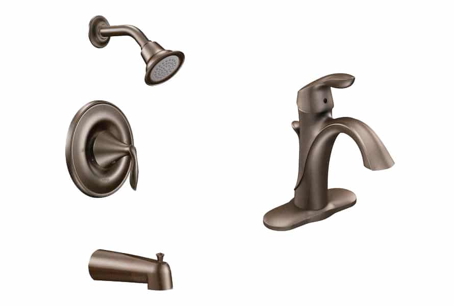 prefab log cabin faucet bronze bath