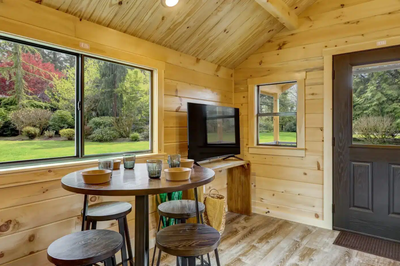 Log Park Model Home Studio