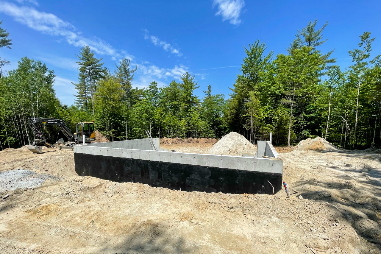 prefab walls for log home in campton nh