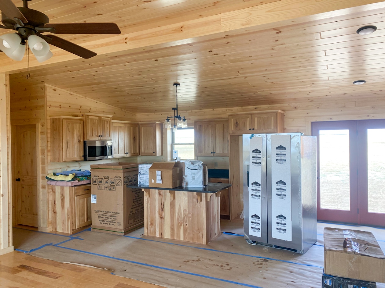prefab cabin kitchen in medicine bow wy
