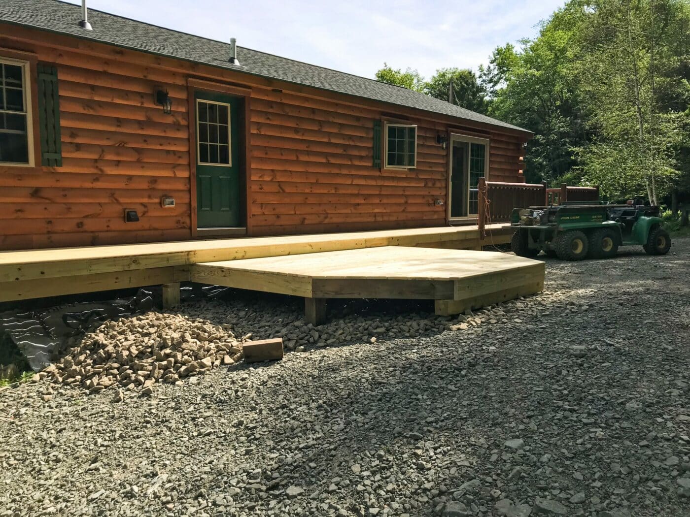 finished porch on cabin in coudersport pa