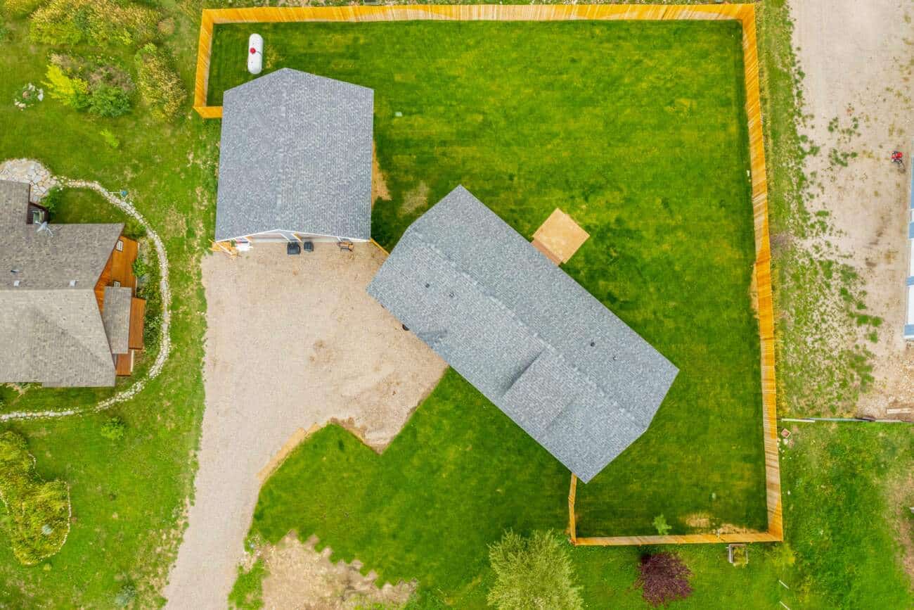 Aerial Modern Home in Victor ID