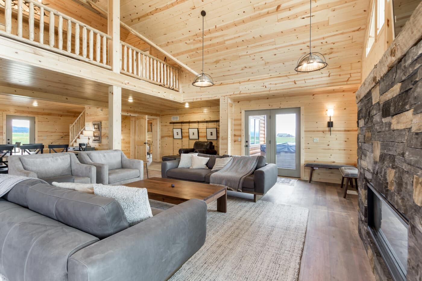 Canyon Lodge Log Cabin Living Room