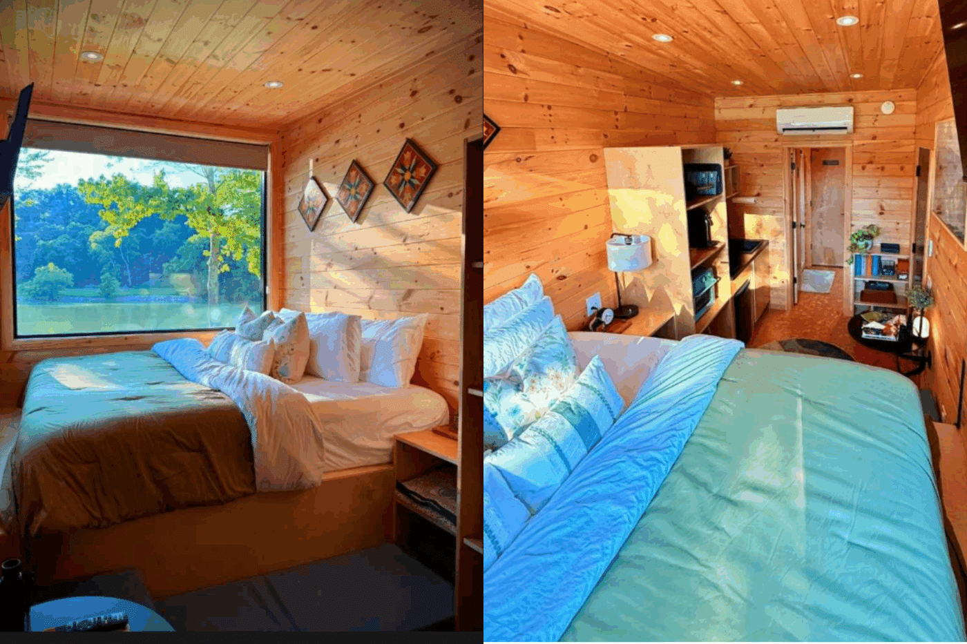 Bedroom in Nook Studio base at Two Rivers Landing in Seversville Tenessee built and designed by Psy Homes