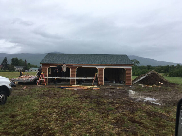 finishing garage in cabin in jefferson new hampshire