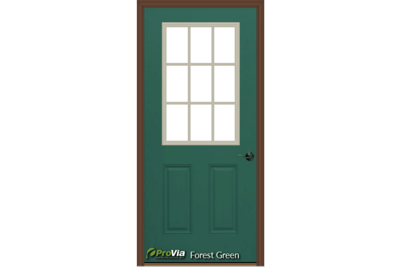 forest green exterior doors