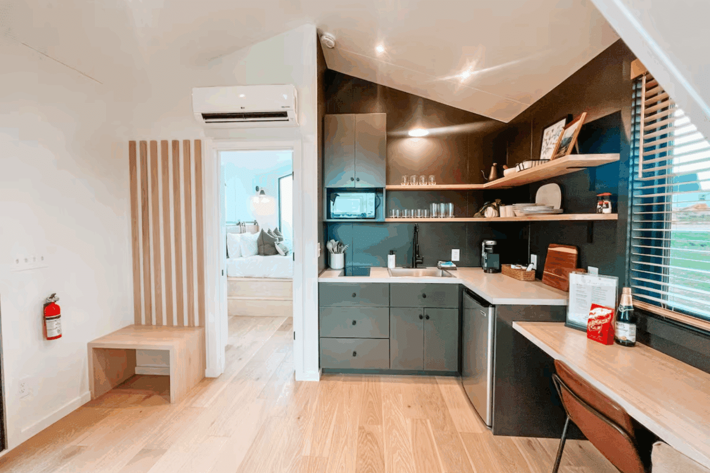 Common area of A frame park model tiny home in Cañon City Colorado Peakview 4