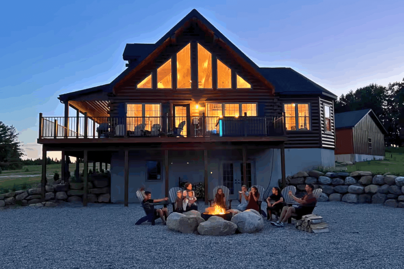 Mountaineer Deluxe modular log cabin in Vermontville New York built and designed by Psy Homes (2)