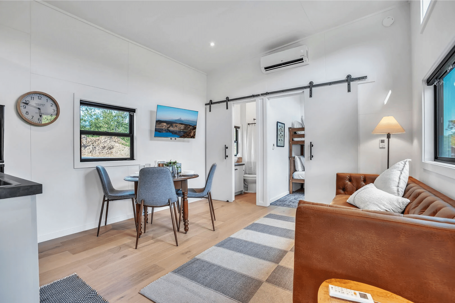 Inside Cascade park model living room