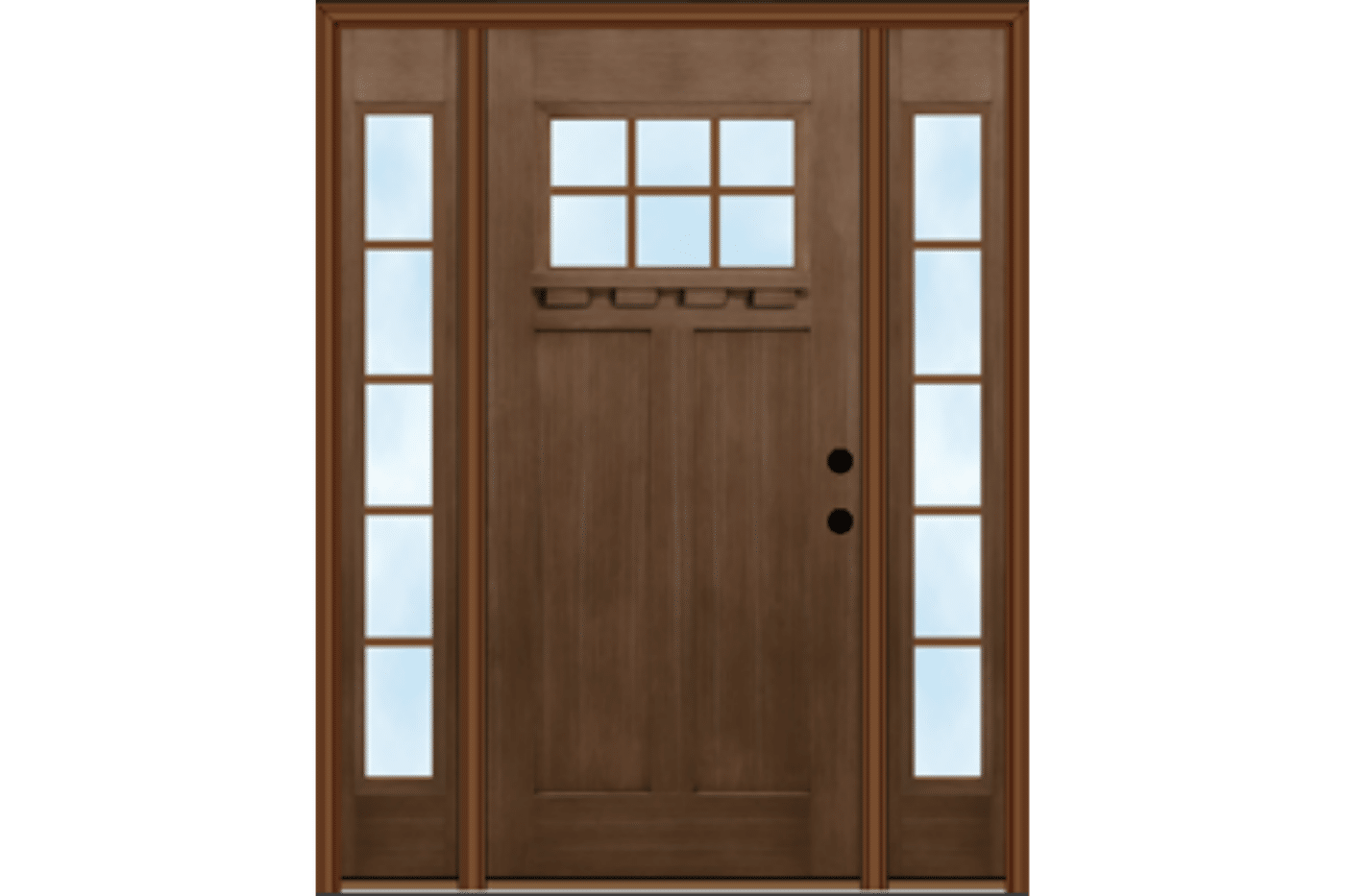 6 lite signet w sidelites stained door option