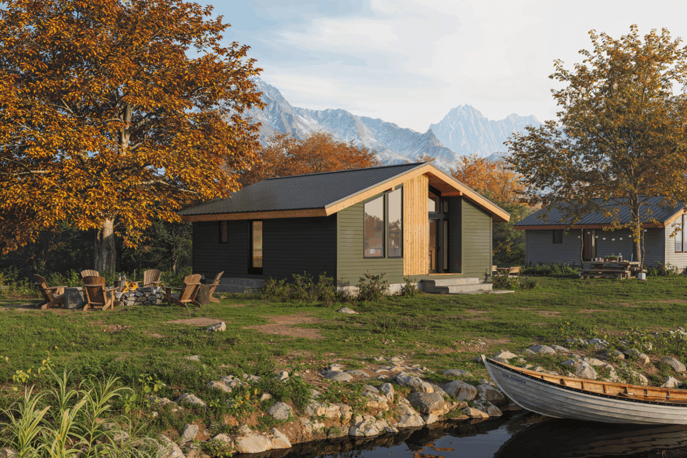 Exterior of Rivara ADU in Green