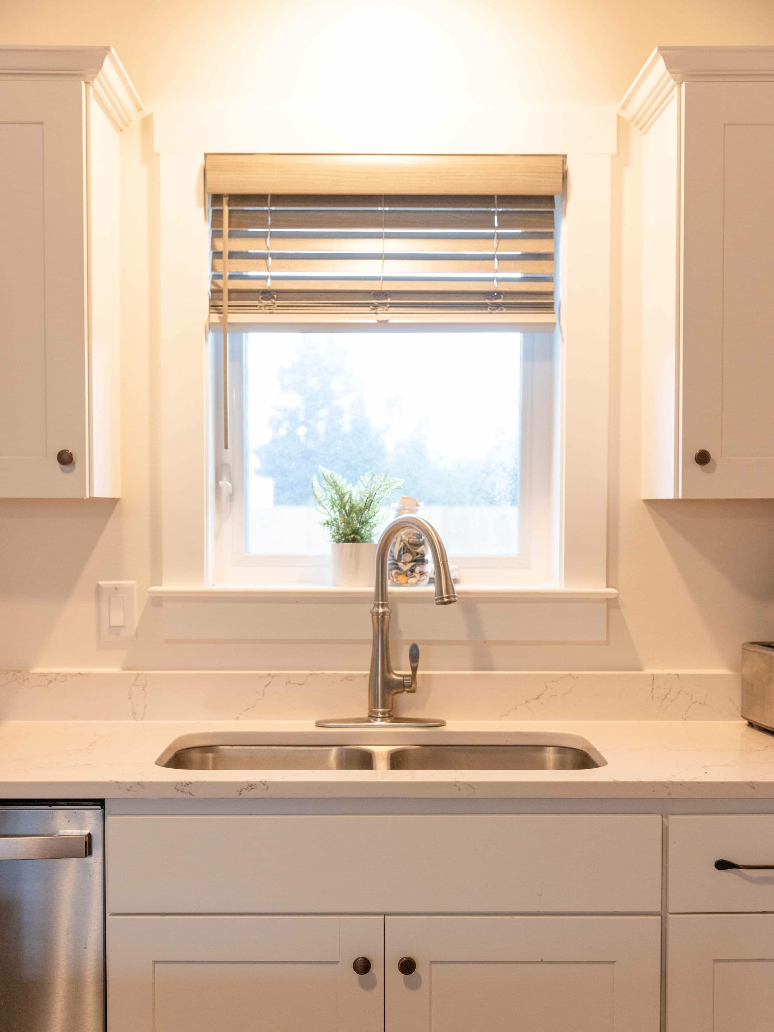 Kitchen faucet in Modern Cabin in Victor ID
