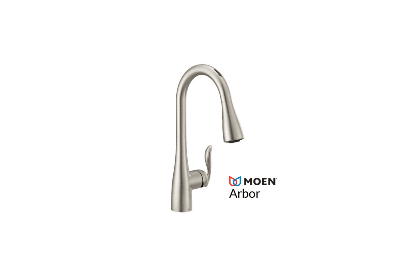 kitchen with pull down sprayer brushed nickle