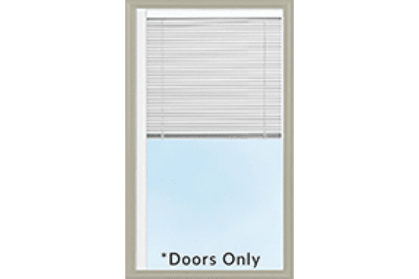glass options mini blinds doors only