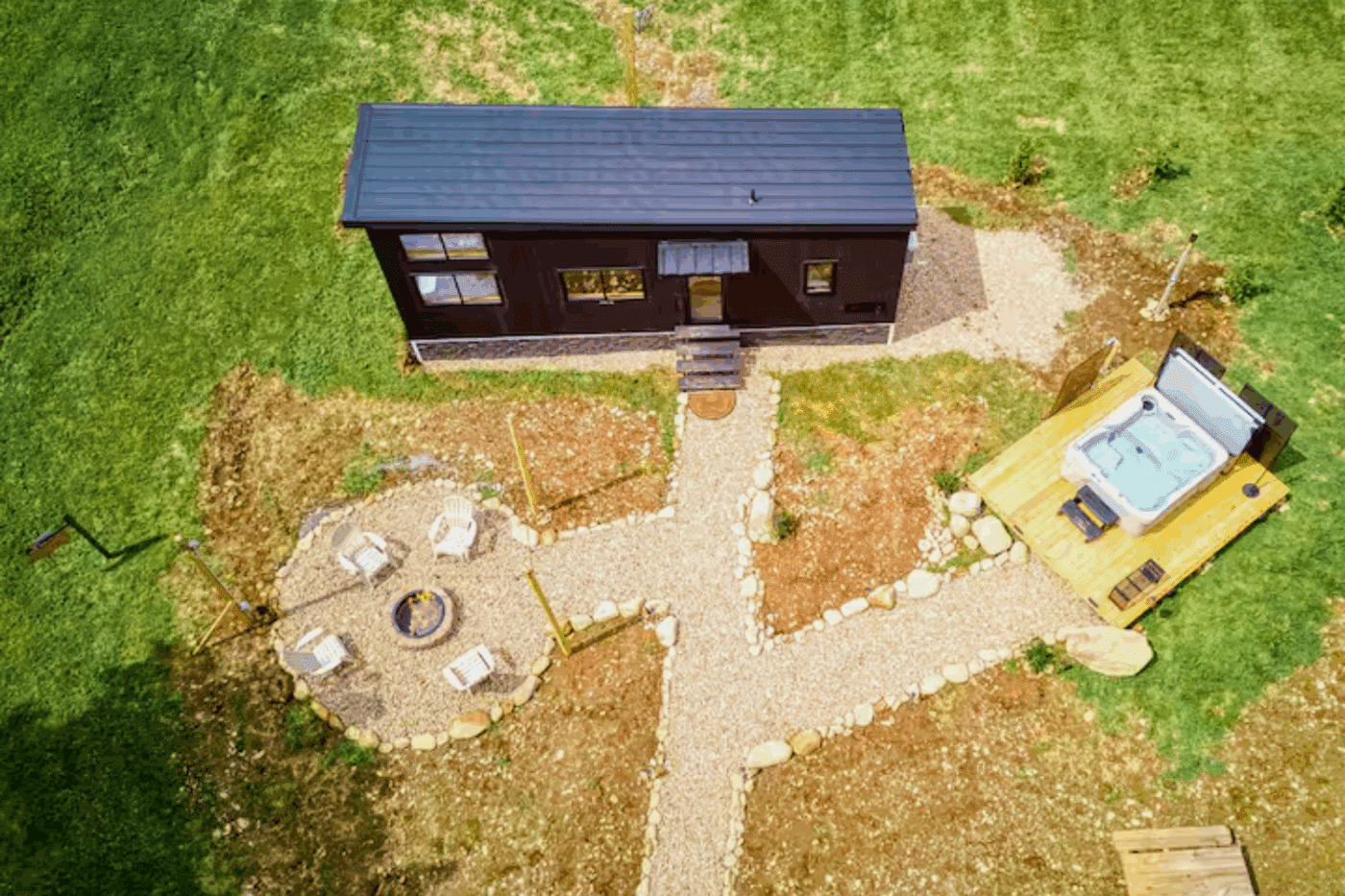 birds eye view of Smokey Nook in Cosby Tennessee