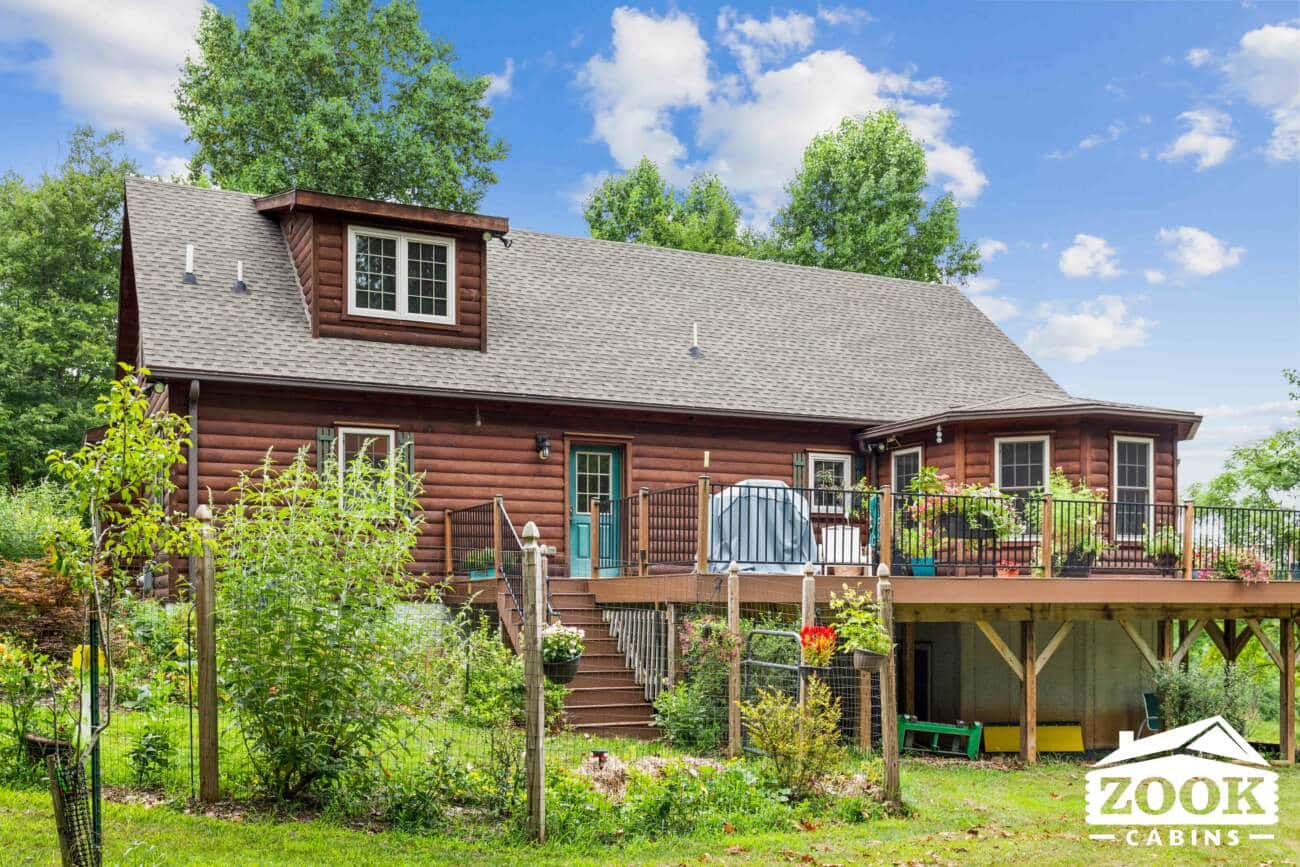 rear elevation of prefab cabin in Maryland