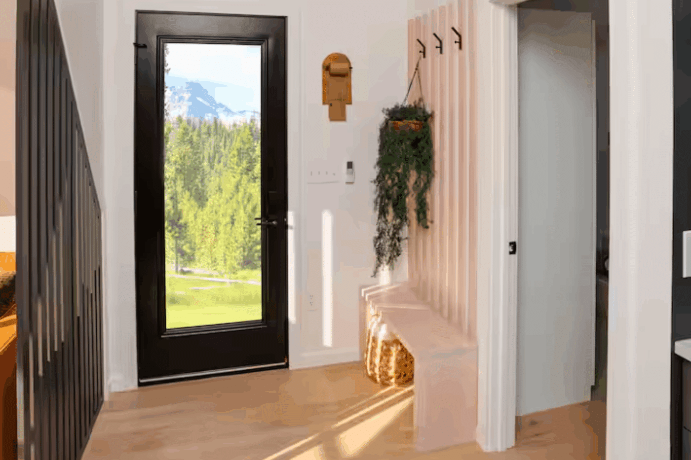 entry nook of zook cabins A Frame park model tiny home in Durango Co