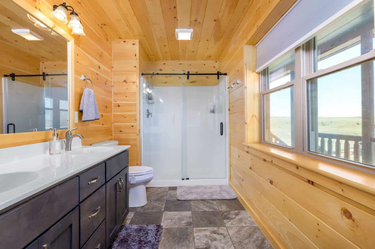 Interior of Prefab Cabin in Russell KS