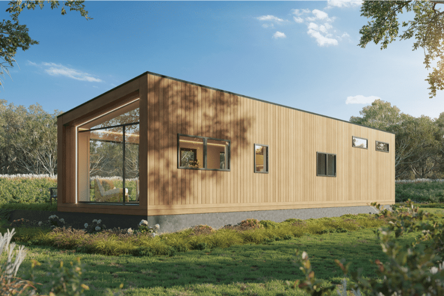 tan Luna ADU on concrete foundation with 2 bedrooms