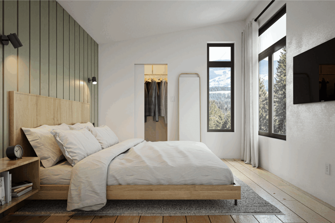 sonoma park model home with large built in closet designed and built by Psy Homes